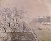 Camille Pissarro The Louvre under snow oil painting